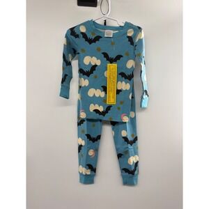 NWT Hanna Andersson Allover Bats halloween Print Pajama Set Kids 3T Model